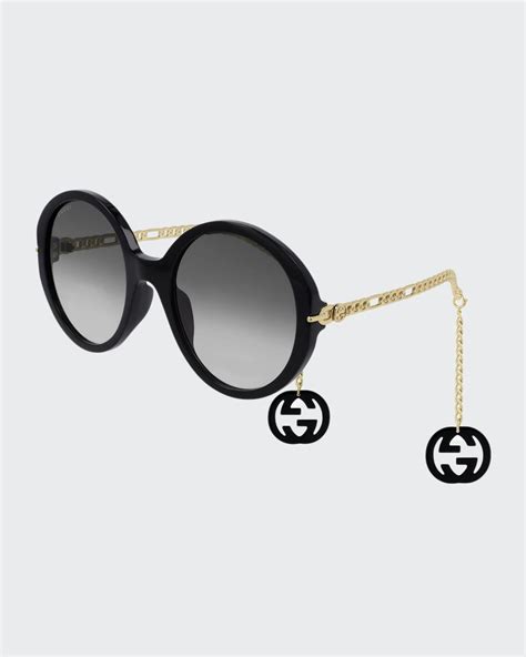 gucci round acetate floral sunglasses|gucci polarized sunglasses men's.